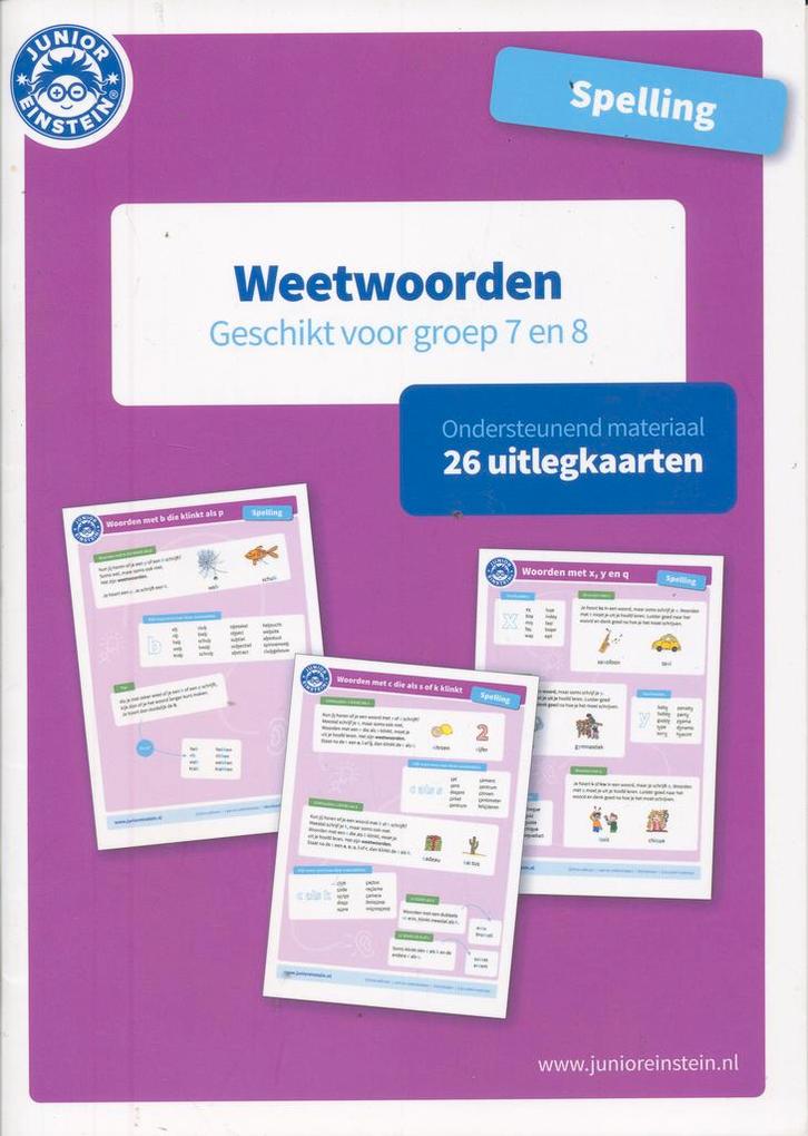 Junior Einstein Spelling Weetwoorden Uitlegkaarten groep 7-8, Boeken, Schoolboeken, Nieuw, Verzenden
