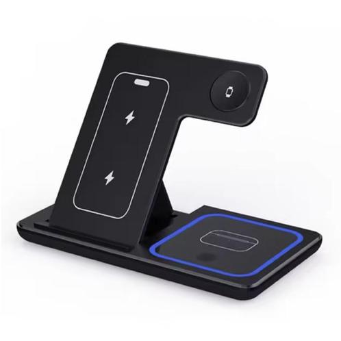 3 in 1 Draadloos Qi Oplaadstation - Compatibel met Apple, Telecommunicatie, Mobiele telefoons | Telefoon-opladers, Nieuw, Verzenden