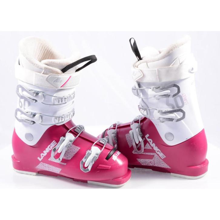 38 38,5 kinder skischoenen LANGE STARLET RSJ 60, WHITE/pink, Sport en Fitness, Skiën en Langlaufen, Skiën, Schoenen, Gebruikt