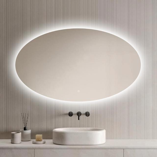 Loxa - Badkamerspiegel Rondo Led 120x70cm, Huis en Inrichting, Woonaccessoires | Spiegels, Rond, Nieuw, Verzenden