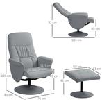 TRUUSK Fauteuilset met Voetenbank - In hoogte verstelbaar -, Huis en Inrichting, Fauteuils, Verzenden, Nieuw
