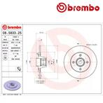 BREMBO Remschijf RENAULT CLIO 1.8 Rsi achterzijde, Verzenden, Nieuw