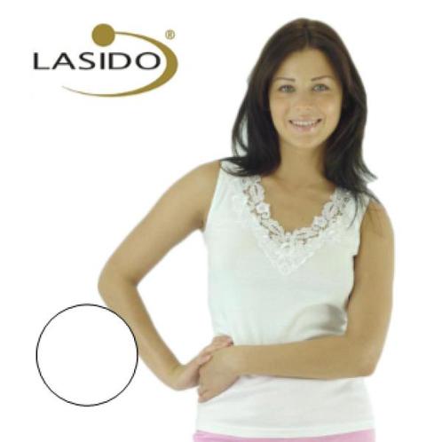 Kanten hemden Lasido dames zonder mouw | WIT | GROOTHANDEL, Kleding | Dames, Tops, Overige kleuren, Nieuw, Ophalen of Verzenden