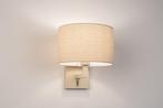 Rietveld Wandlampen - Beige, Zand - Stof, Metaal, Huis en Inrichting, Lampen | Wandlampen, Verzenden, Nieuw
