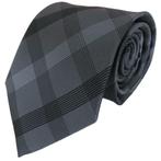 SALE!  Extra lange stropdas met ruit - grijs • Stropdassen, Nieuw, Grijs, Met patroon, Losse Blouse Kraagjes