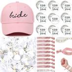 Vrijgezellenfeestset + cap,buttons,gelukspoppetjes,armbanden, Hobby en Vrije tijd, Verzenden, Nieuw, Feestartikel, Geboorte of Huwelijk