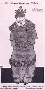 Spotprent over de Gulden tijdens recessie in 1933 (Lithos), Antiek en Kunst, Verzenden