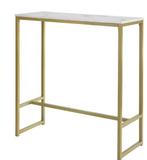 Bartafel Marmerlook – Gouden Frame, 100x106x40 cm Hoog, Verzenden, Nieuw
