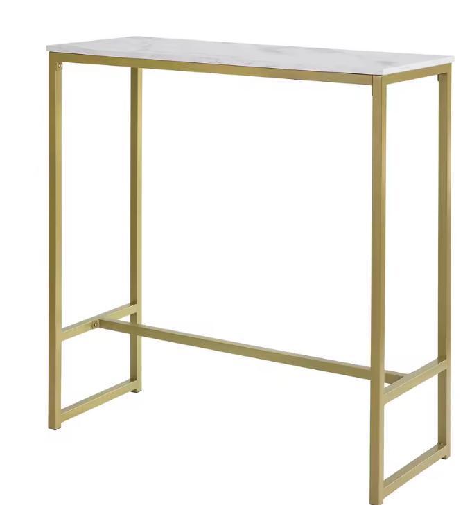 Bartafel Marmerlook – Gouden Frame, 100x106x40 cm Hoog, Huis en Inrichting, Keuken | Keukenelementen, Nieuw, Verzenden