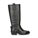 PS Poelman Sidonia bikerboots voor dames in het Zwart, Verzenden, Zwart, Lage of Enkellaarzen, Nieuw