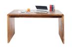 Massief houten bureautafel CUBUS 120 cm bruin bureau met, Ophalen of Verzenden, Nieuw