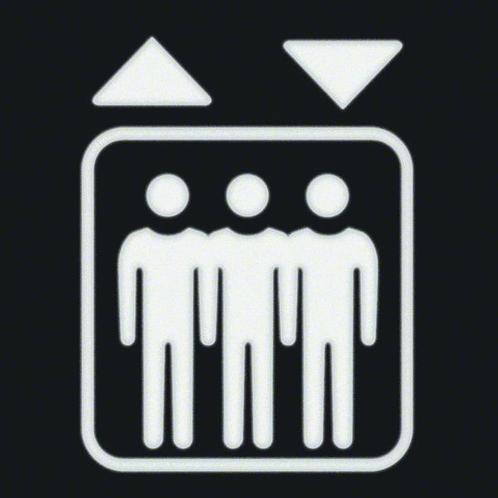 Hager Berker Folie Vierkant Met Lift Symbool Voor LED, Doe-het-zelf en Verbouw, Elektra en Kabels, Overige typen, Nieuw, Verzenden