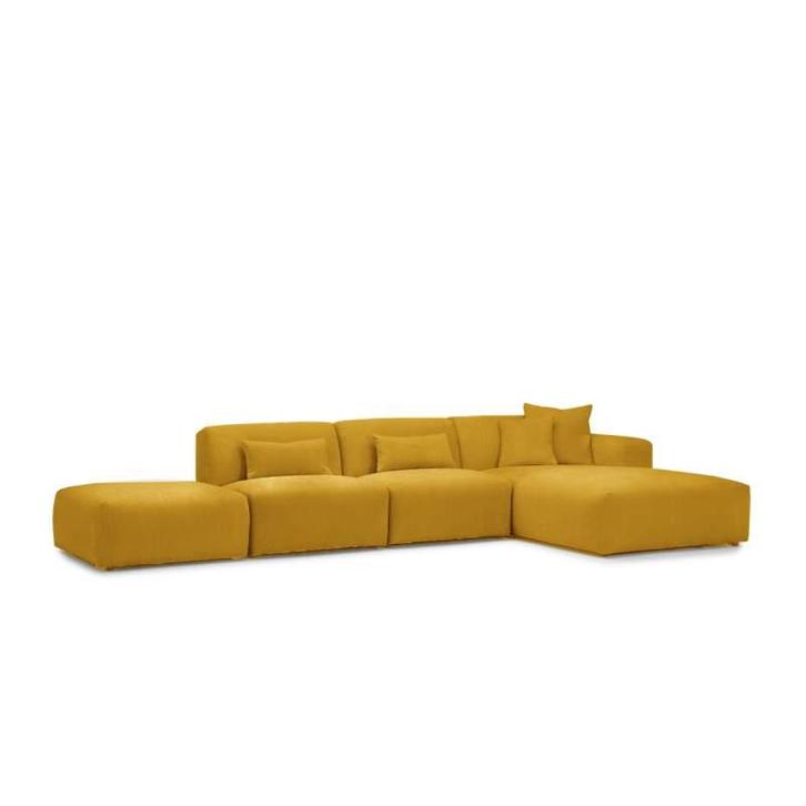 Loungebank Veenendaal - loungebanken - Geel, Huis en Inrichting, Banken | Sofa's en Chaises Longues, Nieuw, Stof