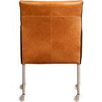 Leren eetkamerstoel More - Vintage Cognac (cognac) - Poten, Huis en Inrichting, Stoelen, Overige kleuren, Nieuw, Leer, Ophalen of Verzenden