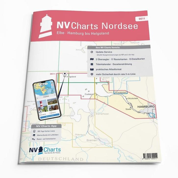 NV. Atlas DE11 Elbe - Helgoland tot Hamburg, Watersport en Boten, Navigatiemiddelen en Scheepselektronica, Ophalen of Verzenden
