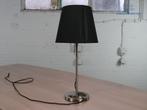 Tafellamp | Tweedehands | Verstelbaar | Zwarte kap | RVS poo, Gebruikt, Verzenden