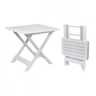 Tuintafel | Gardalux | 44 x 44 x 50 cm (Inklapbaar, Wit), Tuin en Terras, Tuintafels, Nieuw, Verzenden