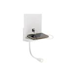 Moderne wandlamp wit met USB en flexarm - Flero, Huis en Inrichting, Lampen | Wandlampen, Nieuw, Overige materialen, Modern