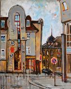 Viktoria Teletien - Rainy street, Antiek en Kunst, Kunst | Schilderijen | Modern