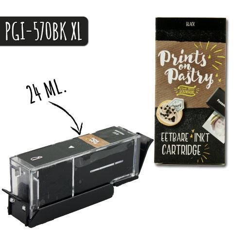 Eetbare Inkt Cartridge Zwart XL (PGI-570BK), Hobby en Vrije tijd, Taarten en Cupcakes maken, Nieuw, Verzenden