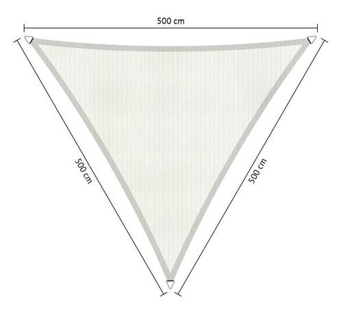 Premium schaduwdoek 5x5x5m driehoek waterdoorlatend Mine..., Tuin en Terras, Schaduwdoeken