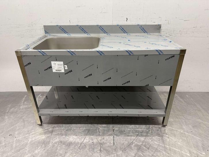 RVS Spoeltafel spoelbak Premium-line Gelast model 140 cm, Zakelijke goederen, Horeca | Keukenapparatuur, Nieuw in verpakking, Ophalen of Verzenden