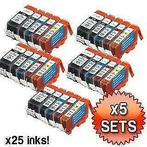5x Set Canon PGI-525 mp; CLI-526 MET CHIP compatible, Verzenden, Nieuw, Cartridge, Canon