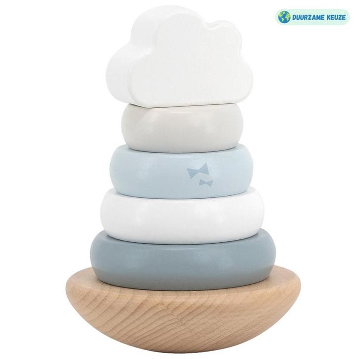 Houten tuimelaar | Duurzaam speelplezier voor peuters| Blauw, Kinderen en Baby's, Speelgoed | Houten speelgoed, Nieuw, Ophalen of Verzenden