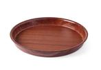 Dienblad - &amp;#216; 42cm - Mahonie look - Rond - Hoge rand, Verzenden
