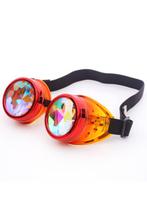 Goggles Steampunk Bril Rood Geel Montuur Caleidoscoop Glazen, Kleding | Dames, Nieuw, Carnaval, Ophalen of Verzenden