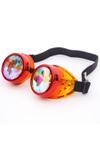 Steampunk goggles caleidoscoop bril rood geel vuur fire hall