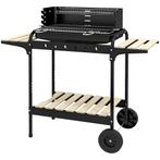 TRUUSK Houtskoolgrill Van Metaal BBQ Smoker Met Wielen, In H, Tuin en Terras, Houtskoolbarbecues, Verzenden, Nieuw, TRUUSK