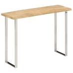 vidaXL Wandtafel met natuurlijke rand 105x33x76 cm massief, Huis en Inrichting, Tafels | Salontafels, Verzenden, Nieuw, Overige houtsoorten