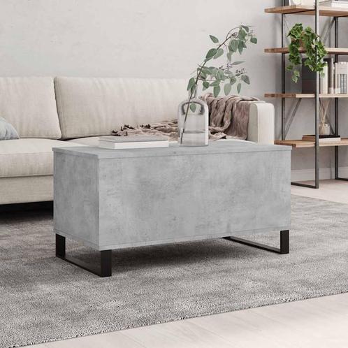 vidaXL Salontafel 90x44,5x45 cm bewerkt hout betongrijs, Huis en Inrichting, Tafels | Salontafels, 50 tot 100 cm, Nieuw, Overige houtsoorten