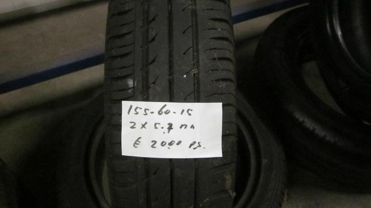 155 60 15 Continental, Maxxis zomerbanden, Auto-onderdelen, Banden en Velgen, 15 inch, Zomerbanden, 155 mm, Personenwagen, Gebruikt