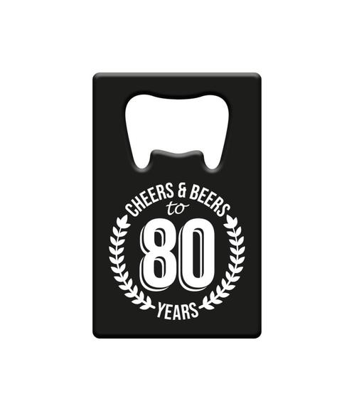 Bieropener 80 Jaar Cheers & Beers, Hobby en Vrije tijd, Feestartikelen, Nieuw, Verzenden