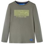 vidaXL Kindershirt met lange mouwen 116 kakikleurig, Verzenden, Nieuw