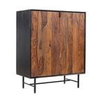 *WOONWINKEL* Tower Living Taviano Kleine Kast Sheesham Hout, Huis en Inrichting, Kasten | Wandmeubels, Verzenden, Nieuw