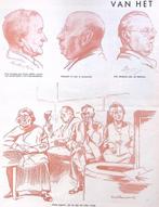 Spotprent over buitenlandse politici (lijst optie, Lithos), Antiek en Kunst, Kunst | Litho's en Zeefdrukken, Verzenden