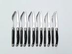 Laguiole - 6x Forks & 6x knives - Black - style de -