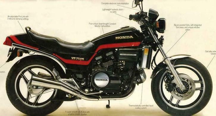 Gebruikte onderdelen Honda VF700S/VF750S/VF1100S Sabre, Motoren, Onderdelen | Honda, Gebruikt, Ophalen of Verzenden
