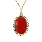 Gouden hanger met carneool 14 krt, Ophalen of Verzenden, Nieuw