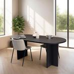 SALE! Ovale Eettafel Noa, 200cm, kleur Zwart Eiken, Huis en Inrichting, Verzenden, Design, Modern, Nieuw, 50 tot 100 cm