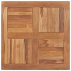 vidaXL Tafelblad vierkant 80x80x2,5 cm massief teakhout, Huis en Inrichting, Verzenden, Nieuw