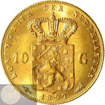 Nederland. Wilhelmina. 10 Gulden of Gouden tientje 1897 beschikbaar voor biedingen