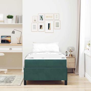 vidaXL Bedframe Donkergroen, groen en wit 90 x 190 cm beschikbaar voor biedingen