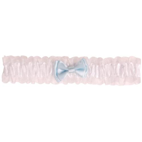 Kousenband wit met blauw strikje NIEUW, Kleding | Dames, Trouwkleding en Trouwaccessoires, Wit, Nieuw, Ophalen of Verzenden