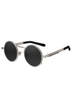 Ronde Zonnebril Hipster Zilver Montuur Rond Zwarte Glazen Vi, Sieraden, Tassen en Uiterlijk, Zonnebrillen en Brillen | Heren, Nieuw