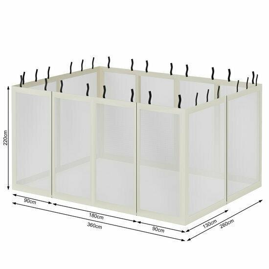 El Jardin - Beige - Insectennet - ca 360 x 260 cm - Voor ..., Tuin en Terras, Overige Tuin en Terras, Verzenden