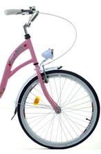 Meisjesfiets - 24 inch - robuust -  wit roze - Dallas Bike, Fietsen en Brommers, Fietsen | Kinderfietsjes, Ophalen of Verzenden